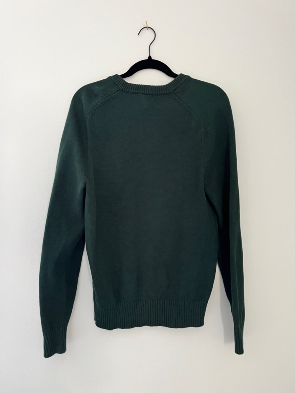 J. Crew Dark Green Pima Cotton Crewneck Sweater - Picture 2 of 2